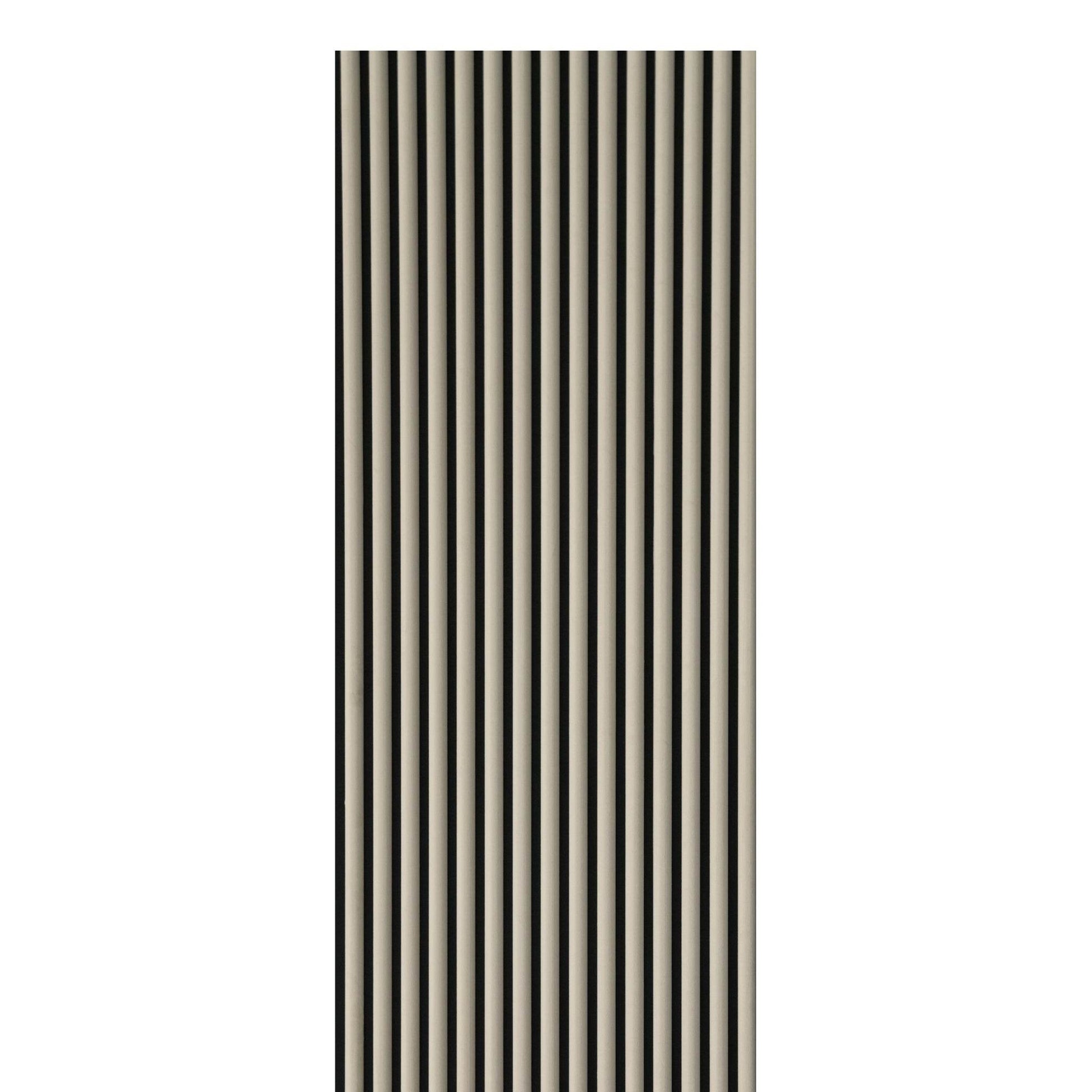 Cream Velour Acoustic Panel Curved Slat Sample - Tuda Grass