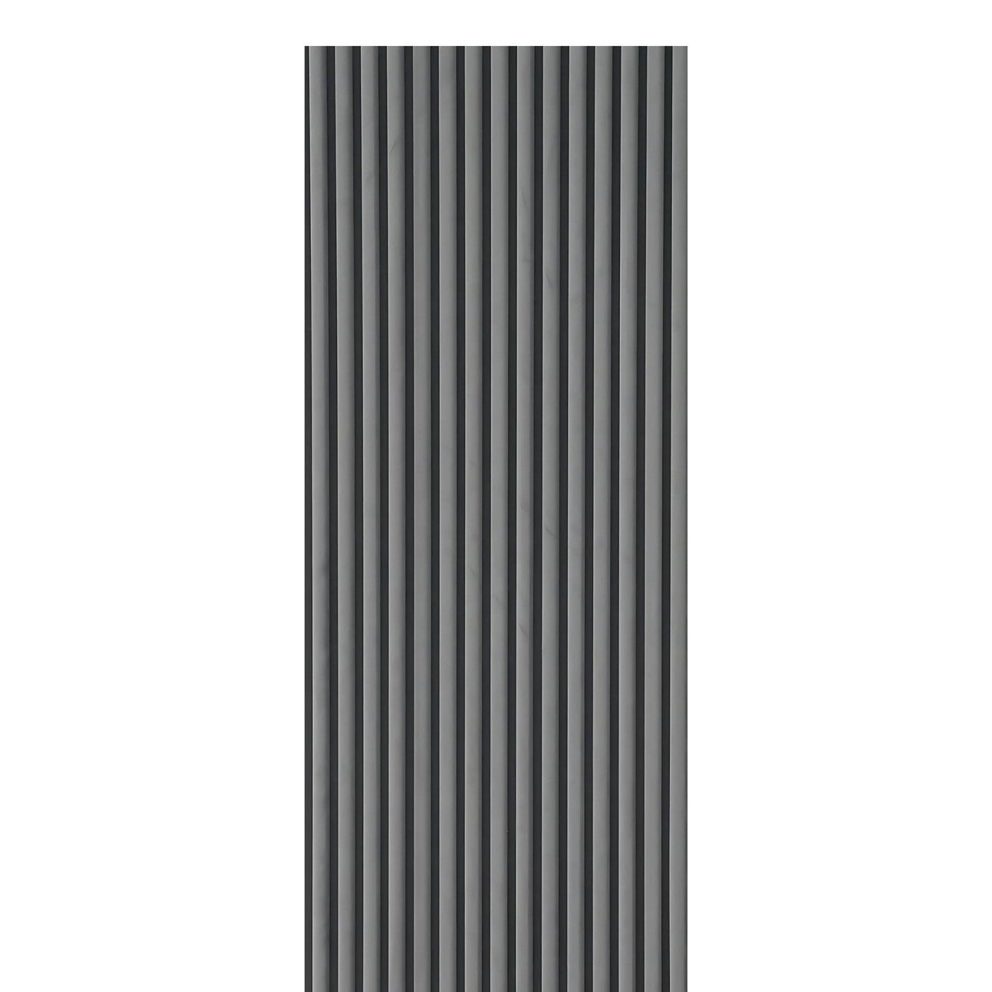 Dark Grey Velour Acoustic Panel Curved Slat - 240x60cm - Tuda Grass