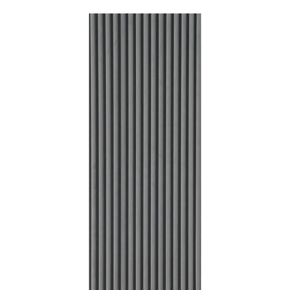 Dark Grey Velour Acoustic Panel Curved Slat - 240x60cm - Tuda Grass