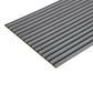 Dark Grey Velour Acoustic Panel Curved Slat Sample - Tuda Grass