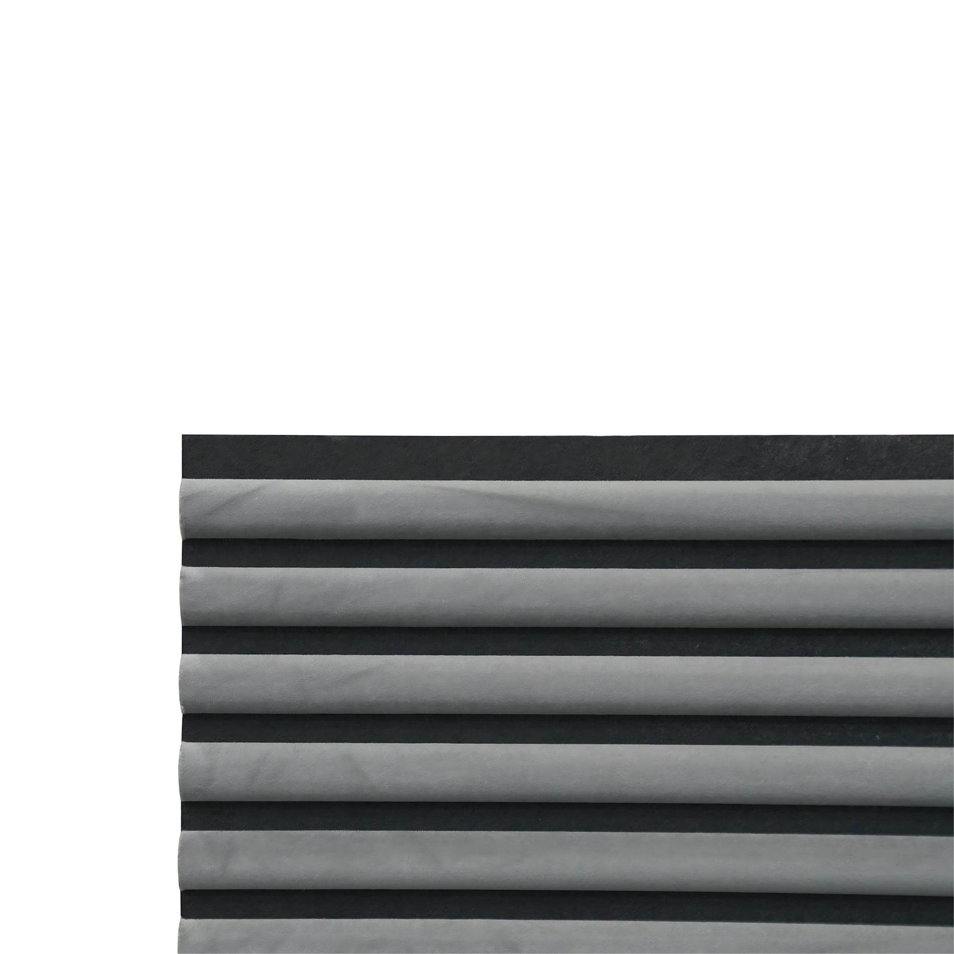 Dark Grey Velour Acoustic Panel Curved Slat - 240x60cm - Tuda Grass