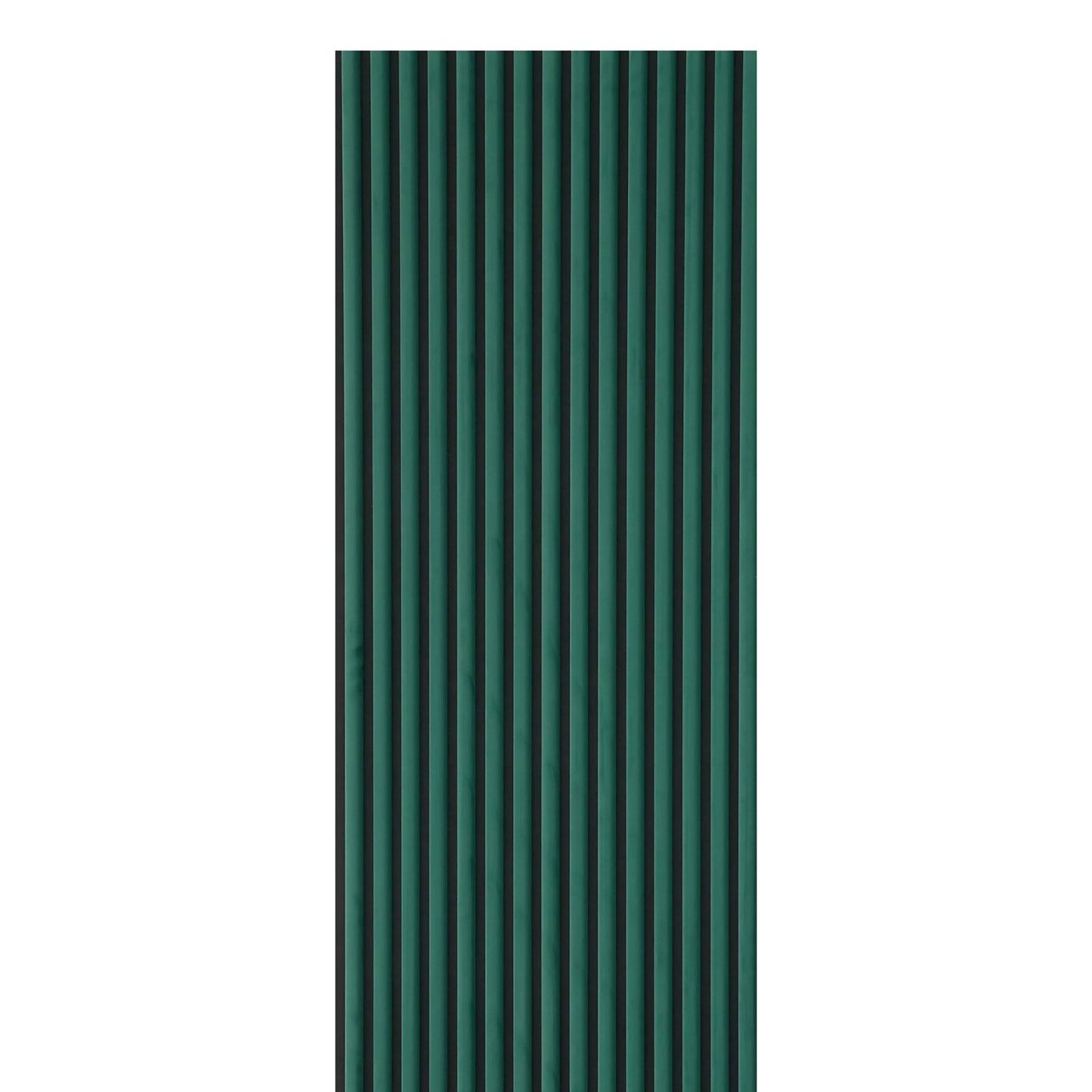 Green Velour Acoustic Panel Curved Slat Sample - Tuda Grass