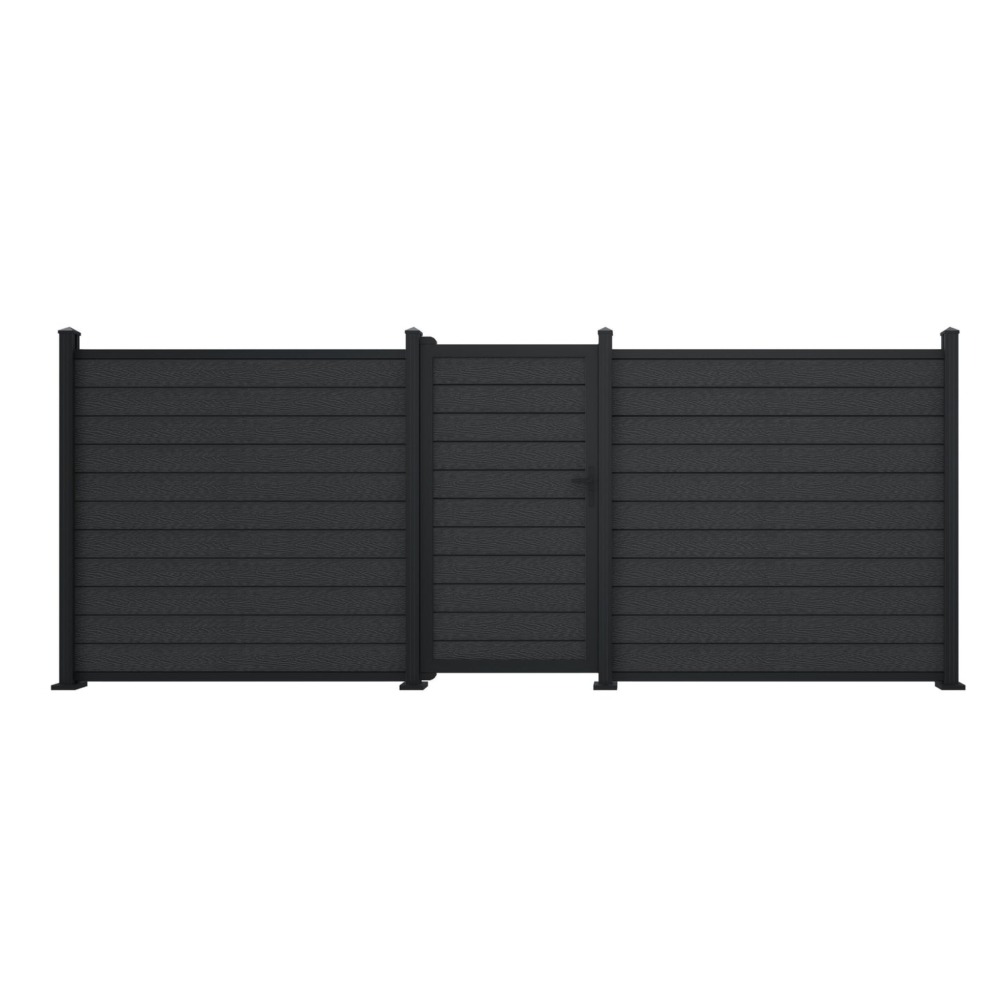 Black Woodgrain Composite Fence Standard Gate Kit | 950 x 1753mm