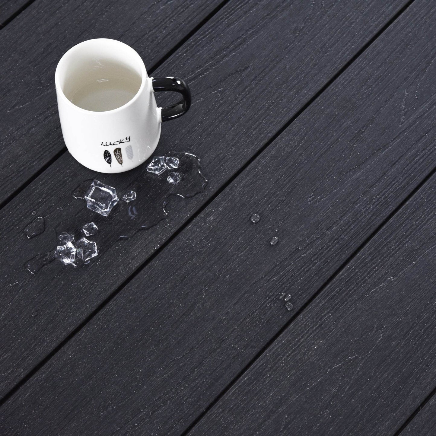 Co-Extrusion Duo Composite Decking Board 3.66m - Light Grey/Anthracite - Tuda Grass