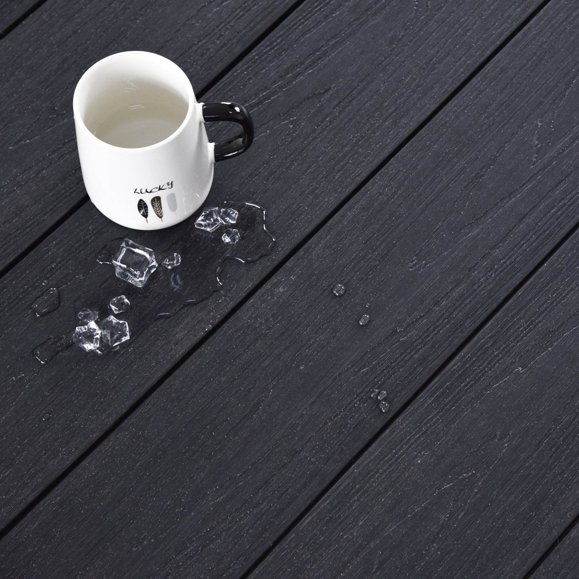 Co-Extrusion Duo Composite Decking Board 3.66m - Light Grey/Anthracite - Tuda Grass