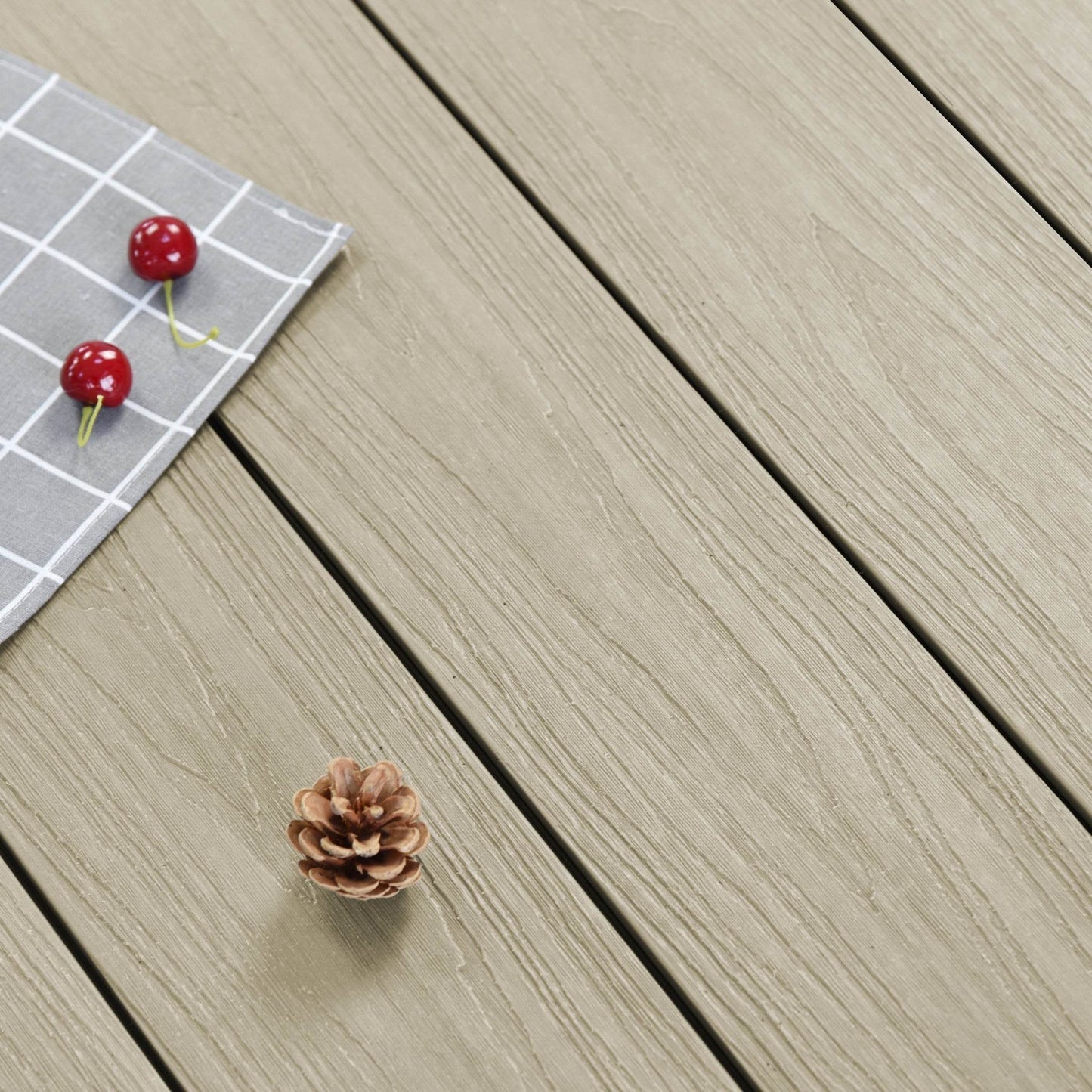 Co-Extrusion Duo Composite Decking Board 3.66m - Antique/Charcoal - Tuda Grass