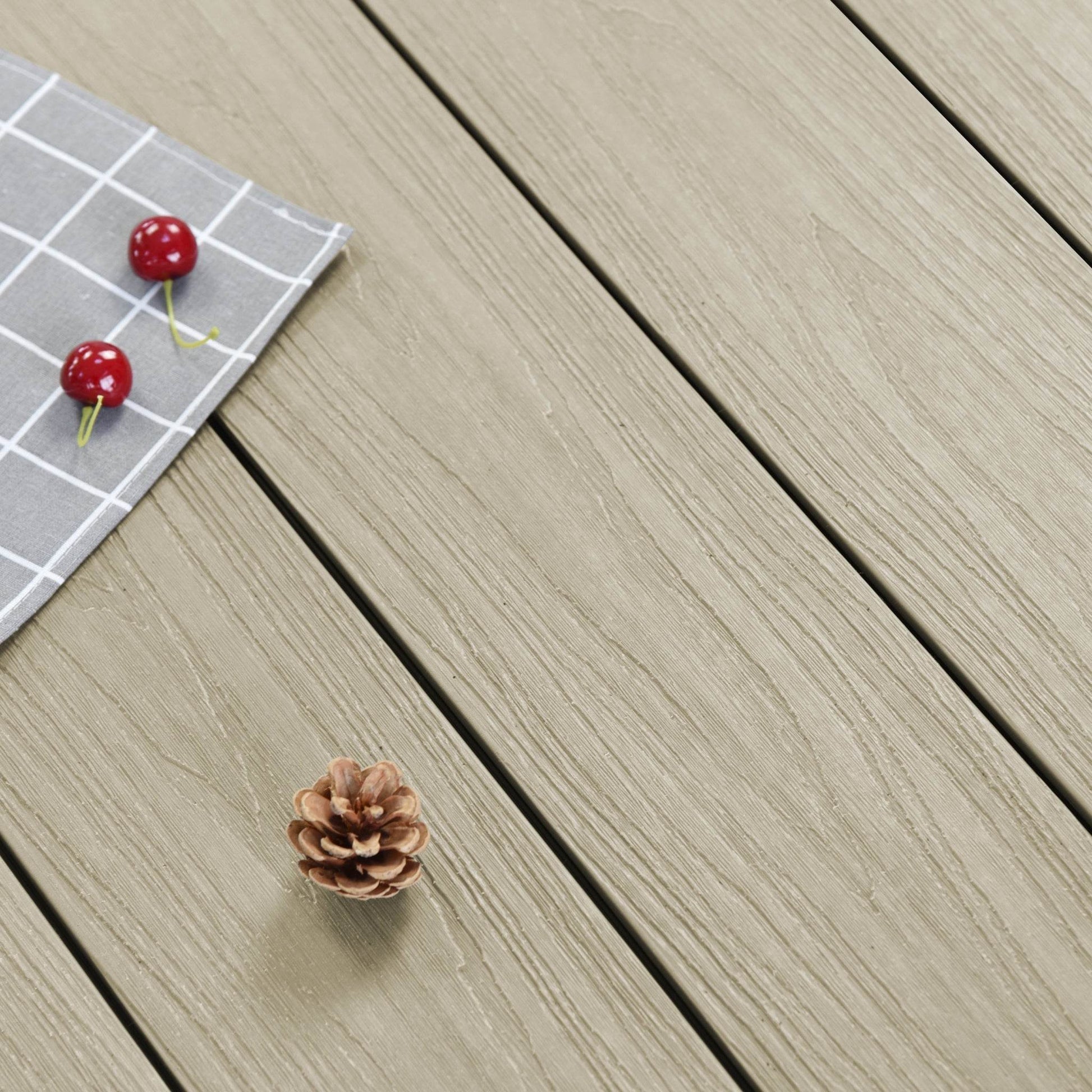 Co-Extrusion Duo Composite Decking Board 3.66m - Antique/Charcoal - Tuda Grass