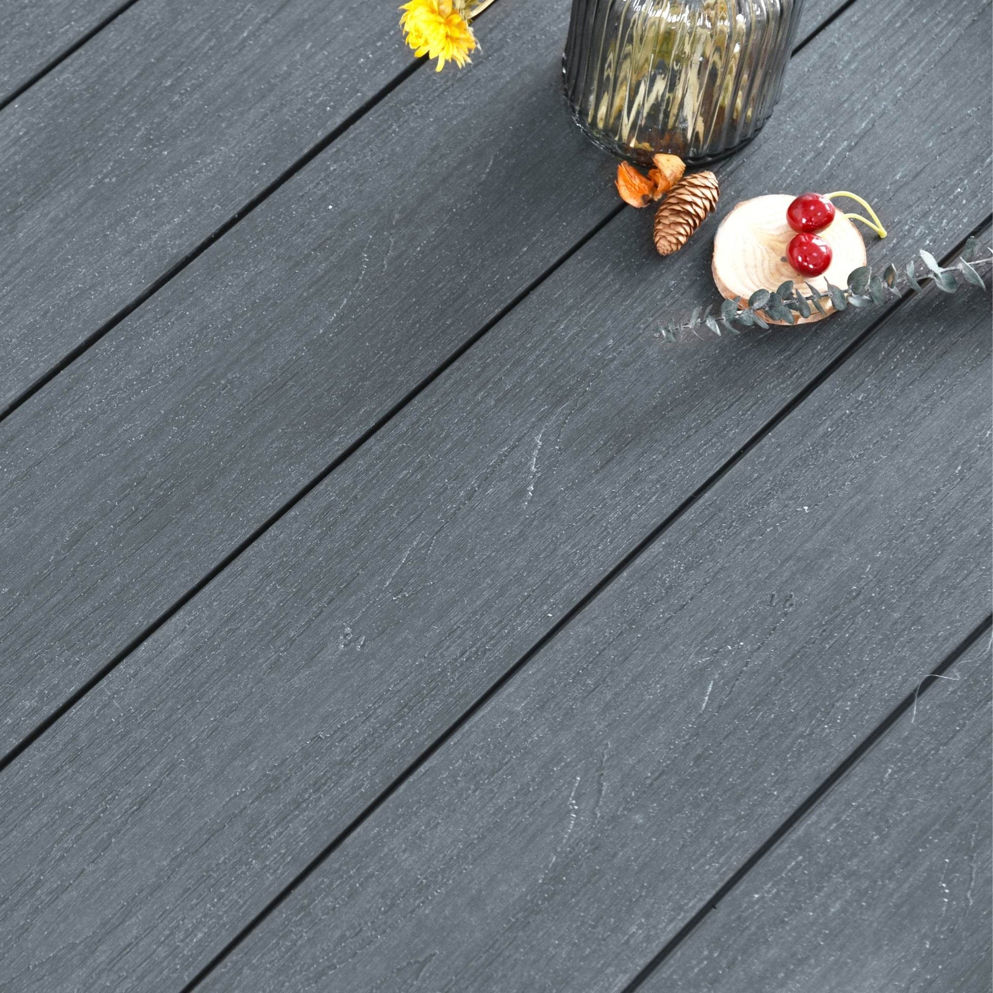 Co-Extrusion Duo Composite Decking Board 3.66m - Light Grey/Anthracite - Tuda Grass