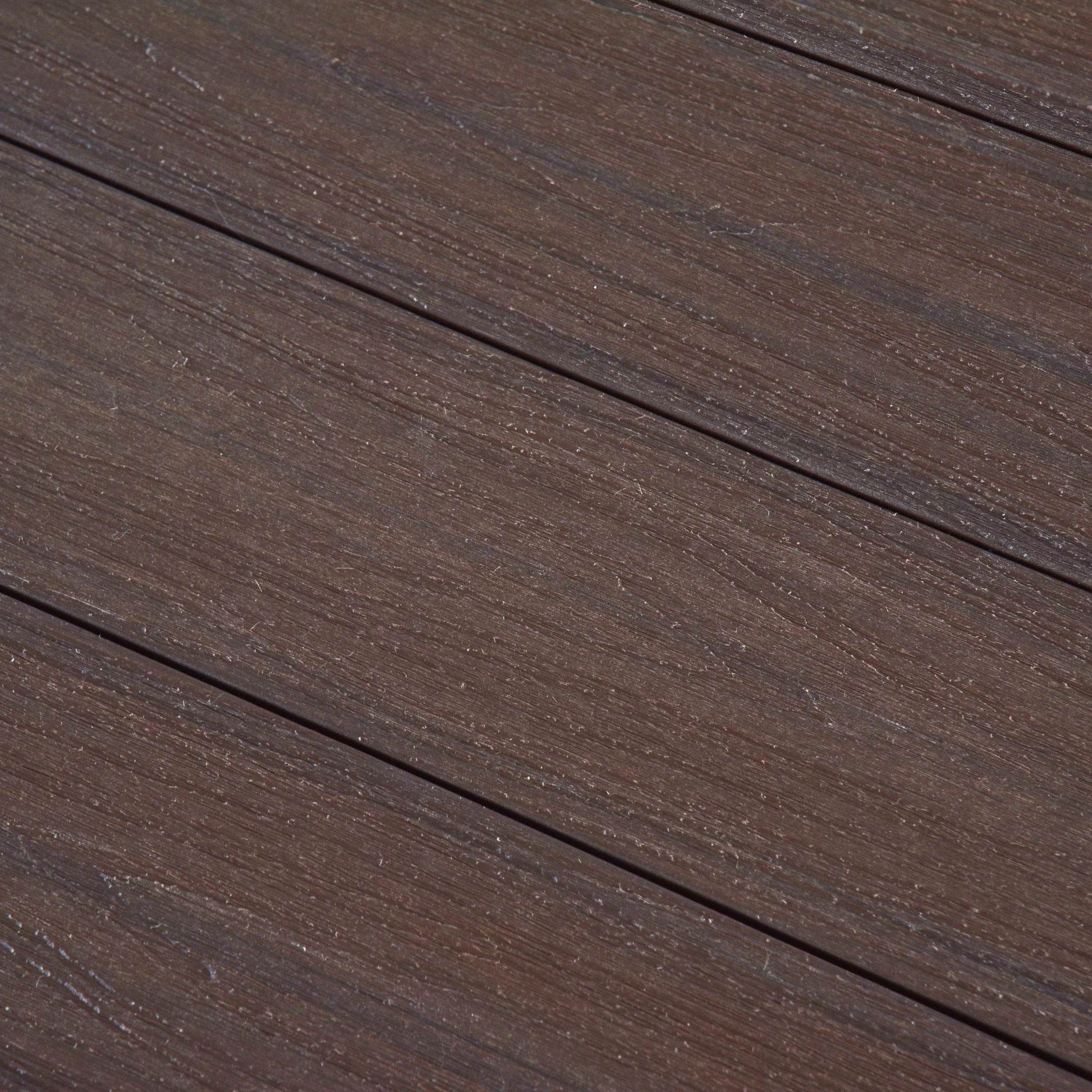 Co-Extrusion Duo Composite Decking Board 3.66m - Teak/Walnut - Tuda Grass
