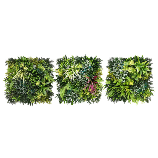 Emerald Sanctuary - Artificial Living Wall 1m x 1m - Pack of 3