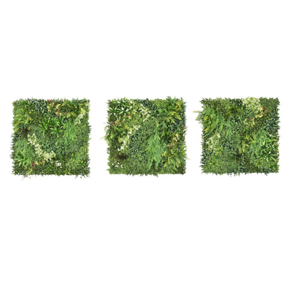 Evergreen Harmony - Artificial Living Wall 1m x 1m - Pack of 3