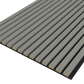 Grey Acoustic Wood Wall Panel Thin Slat Series 1 - 240/300x60cm