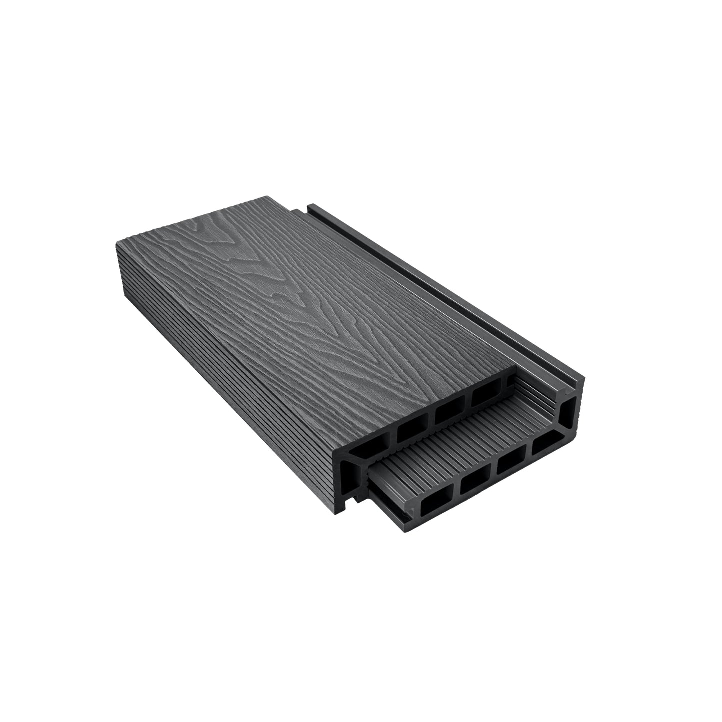 Grey Composite Woodgrain Step Edge 4.8m