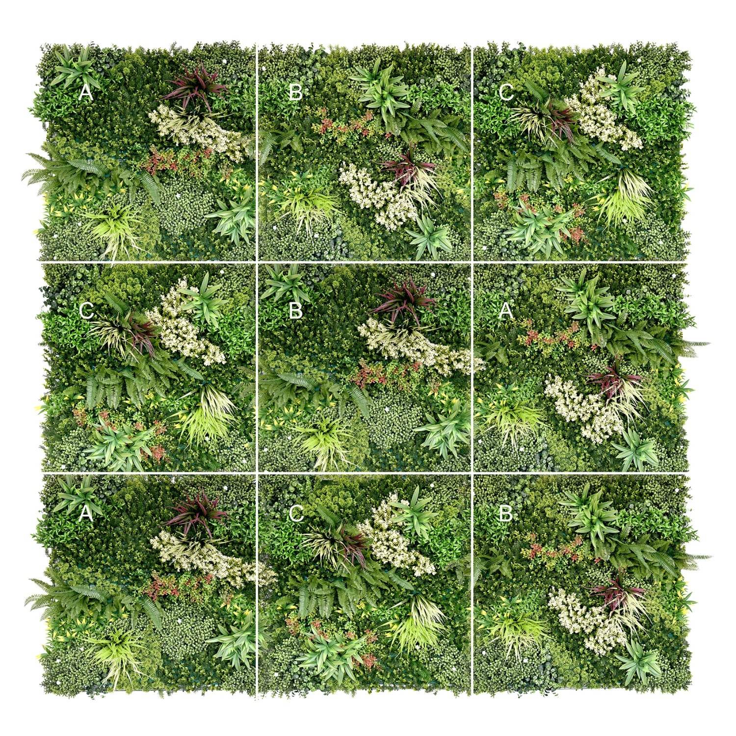 Enchanted Eden - Artificial Living Wall 1m x 1m - Pack of 3 - Tuda Grass