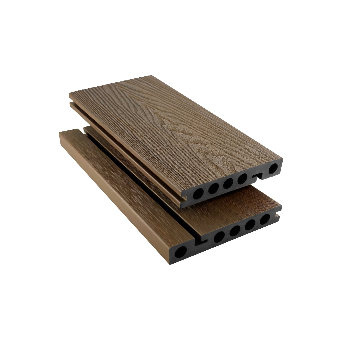 Premium Co-Extrusion Woodgrain Bullnose Boards 3.6m - Golden Teak