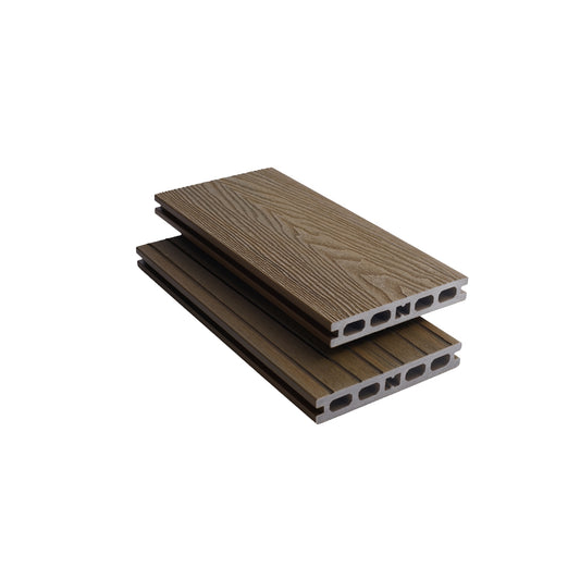 Premium Co-Extrusion Woodgrain Decking Board Sample - Golden Teak