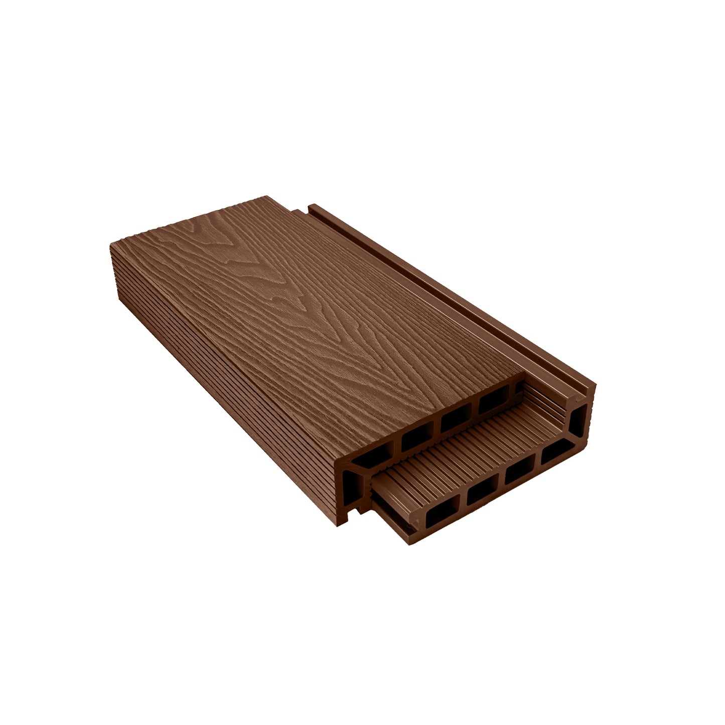 Red Brown Composite Woodgrain Step Edge 3.6m