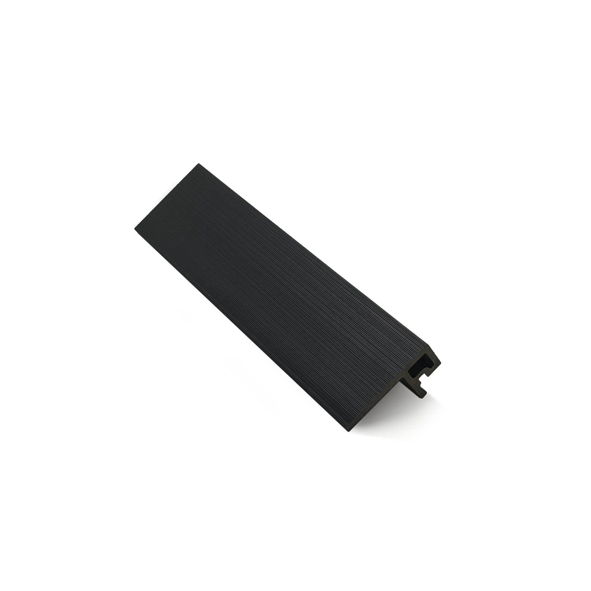 Black Composite Slatted Cladding F Trim - Tuda Grass