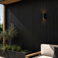 Composite Slatted Cladding Black - Woodgrain Finish