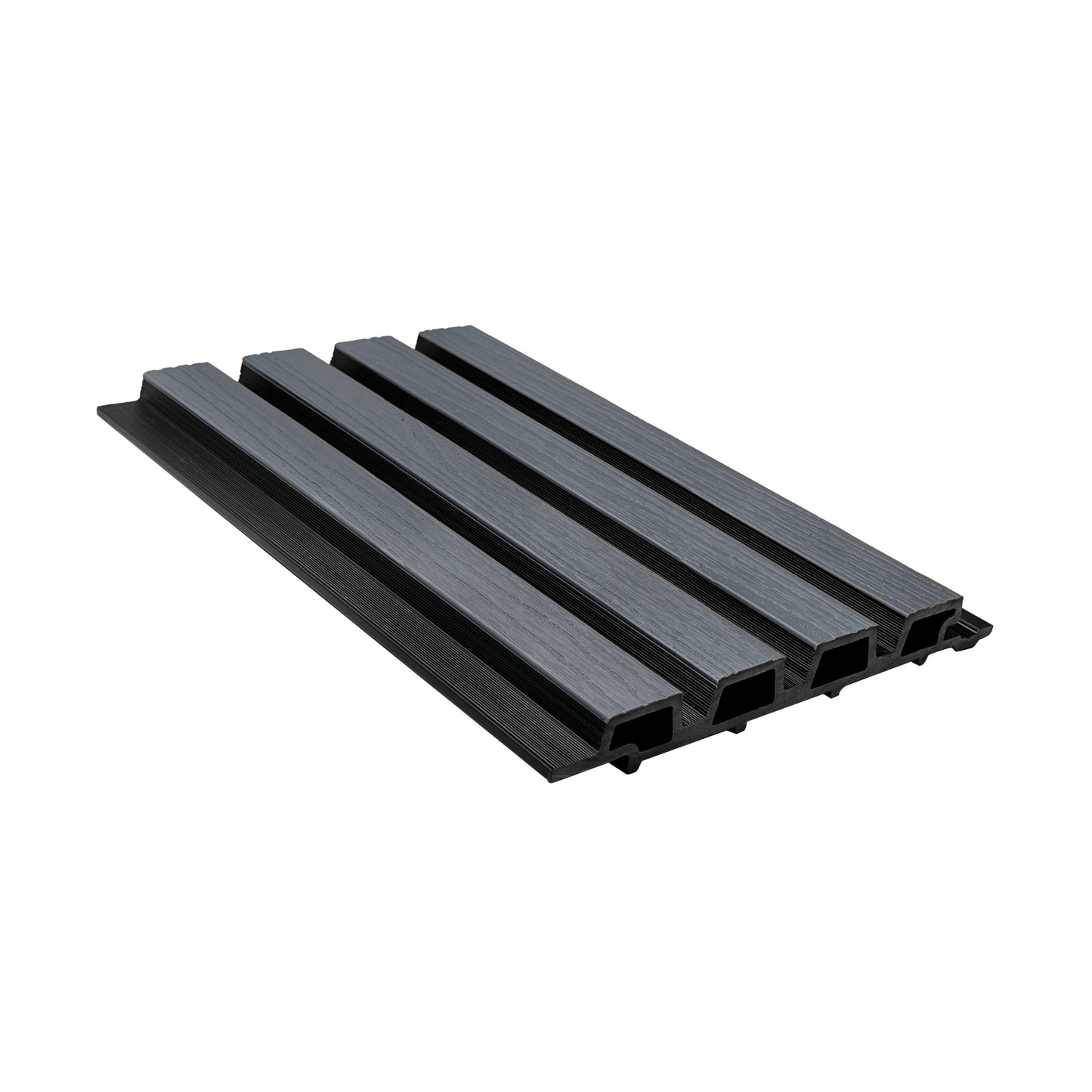 Composite Slatted Cladding Grey/Black - Woodgrain Finish