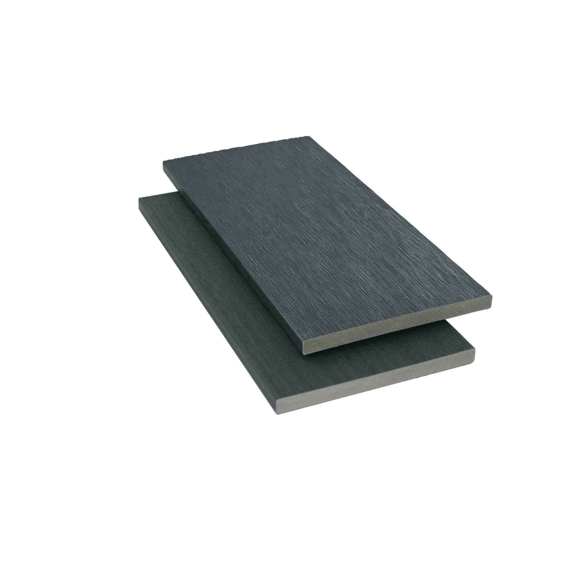 Anthracite Composite Slatted Cladding Fascia Board 3.6m - Tuda Grass