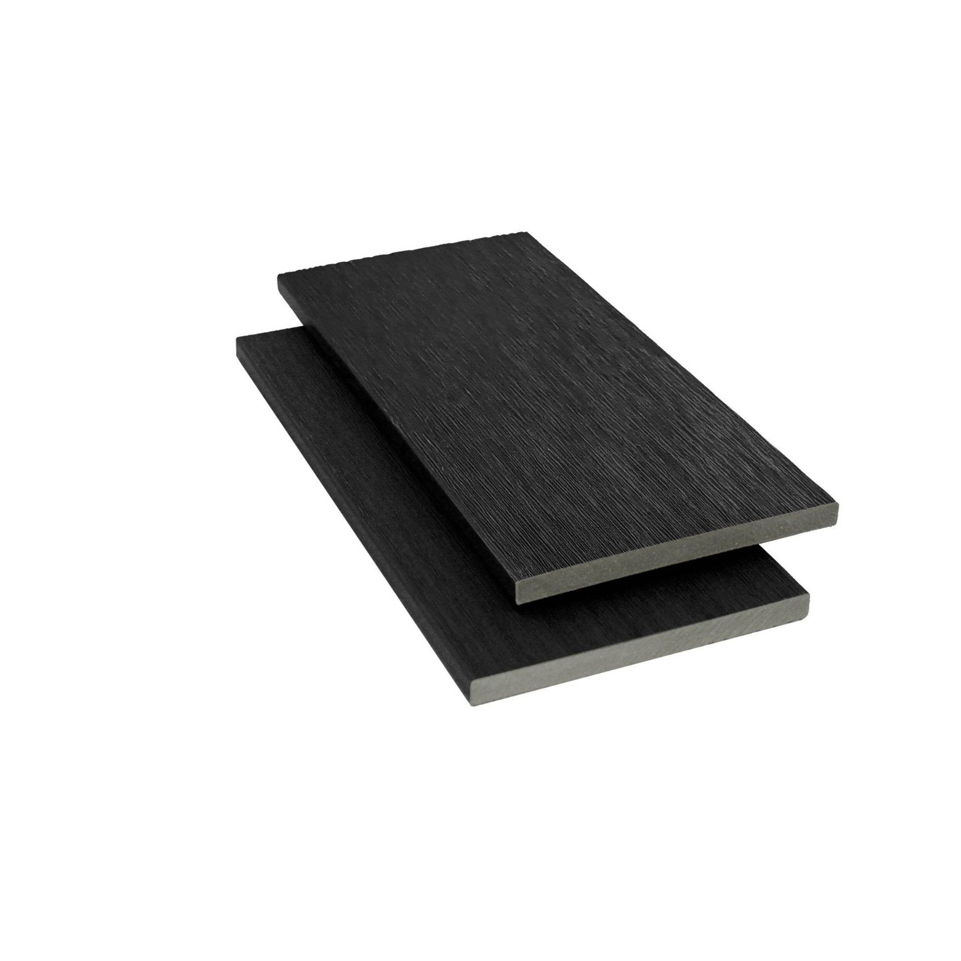 Black Composite Slatted Cladding Fascia Board 3.6m - Tuda Grass