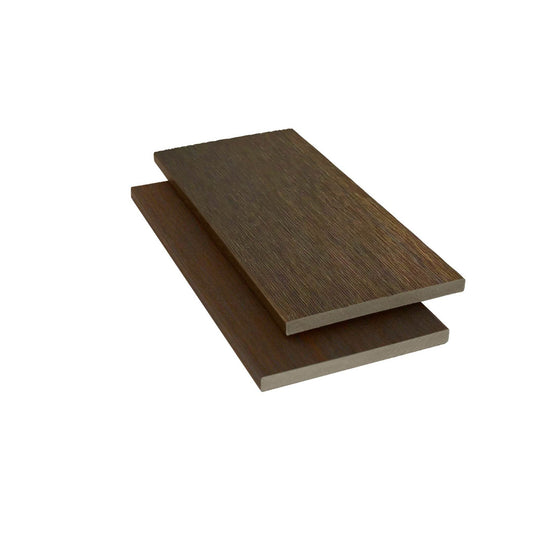Golden Oak Composite Slatted Cladding Fascia Board 3.6m - Tuda Grass