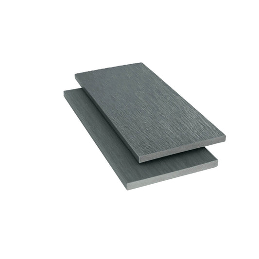 Silver Composite Slatted Cladding Fascia Board 3.6m - Tuda Grass