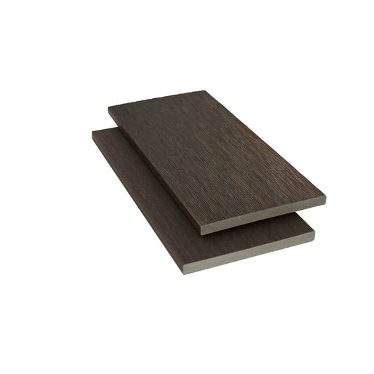 Walnut Composite Slatted Cladding Fascia Board 3.6m - Tuda Grass