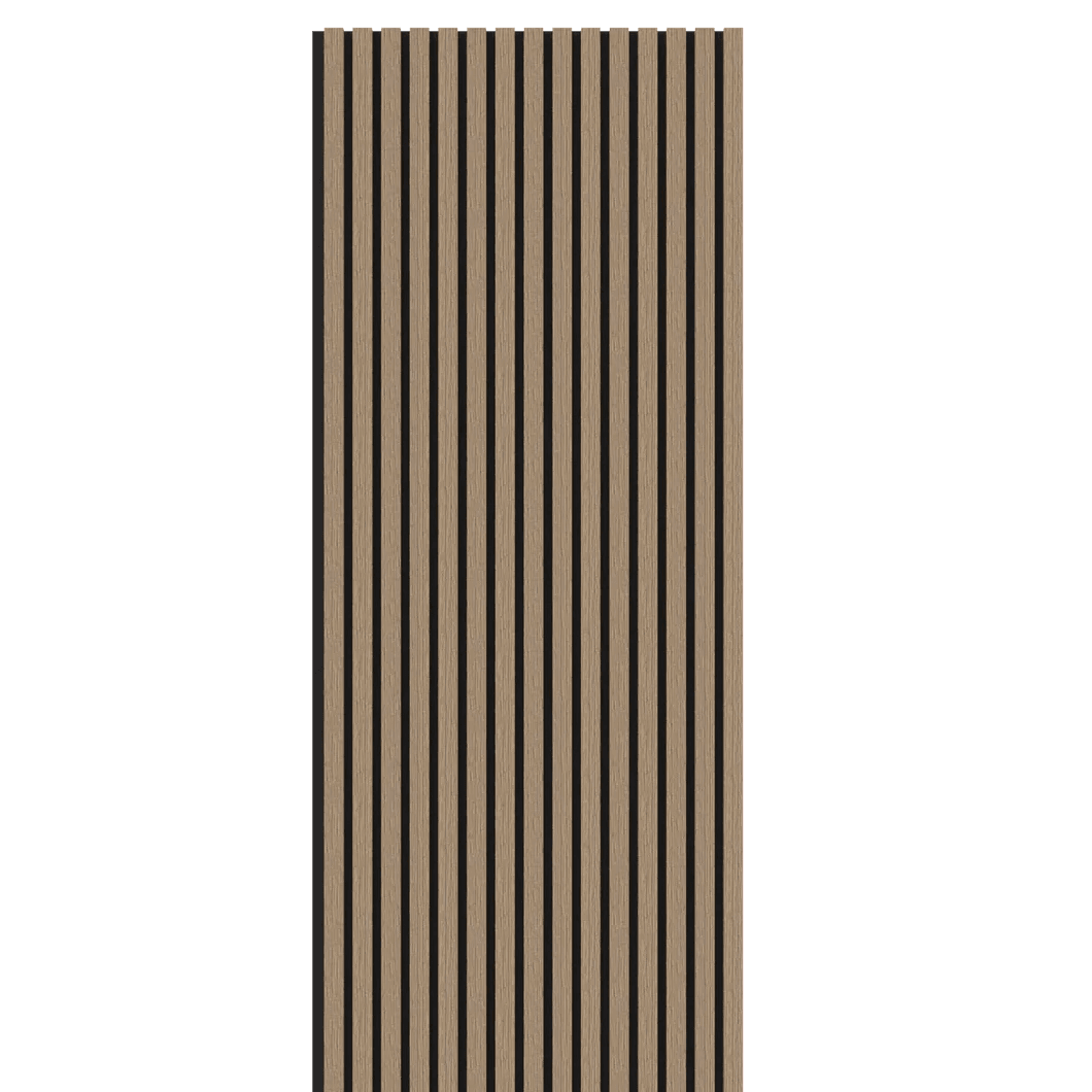 Smoked Oak Acoustic Wood Wall Panel Thin Slat Series 1 - 240/300x60cm