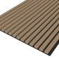 Smoked Oak Acoustic Wood Wall Panel Thin Slat Series 1 - 240/300x60cm - Tuda Grass