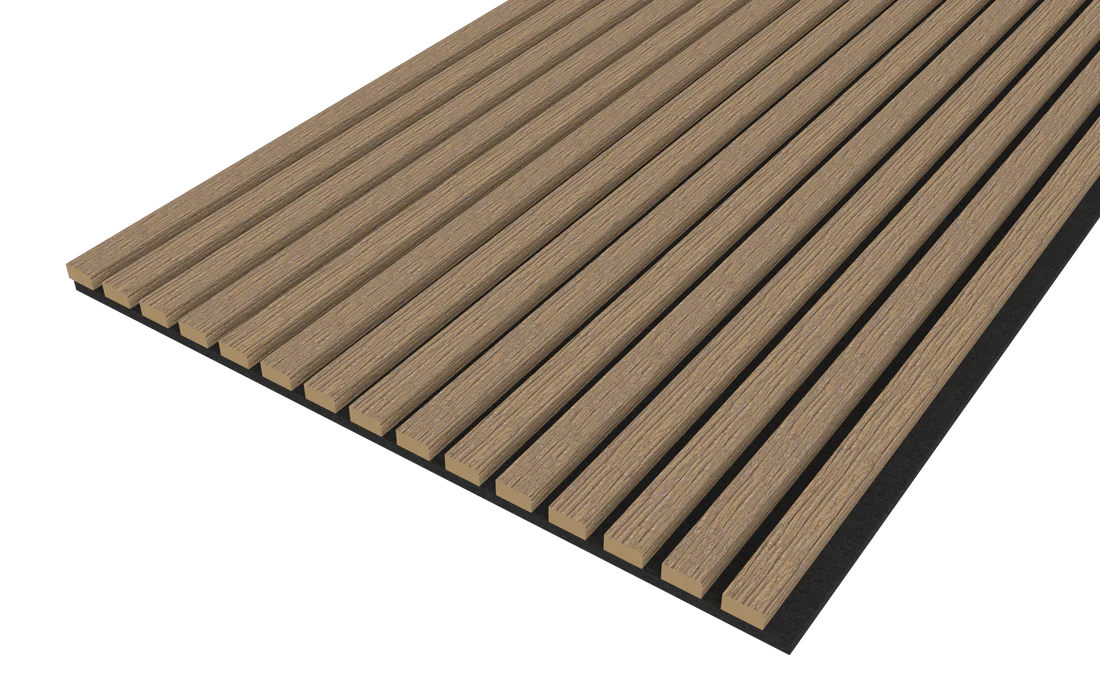 Smoked Oak Acoustic Wood Wall Panel Thin Slat Series 1 - 240/300x60cm