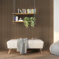 Smoked Oak Acoustic Wood Wall Panel Thin Slat Series 1 - 240/300x60cm - Tuda Grass