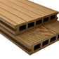 Teak Woodgrain Composite Decking Sample - Tuda Grass