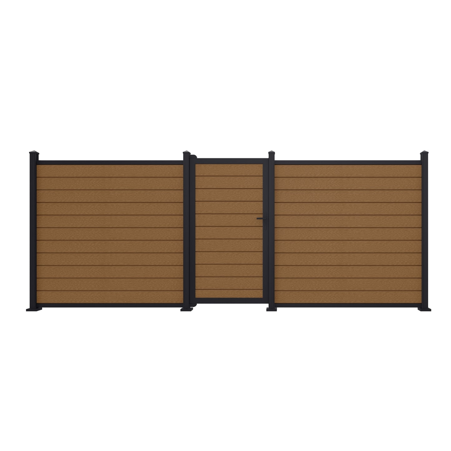 Teak Woodgrain Composite Fence Standard Gate Kit | 950 x 1753mm