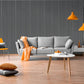Dark Grey Velour Acoustic Panel Curved Slat - 240x60cm - Tuda Grass
