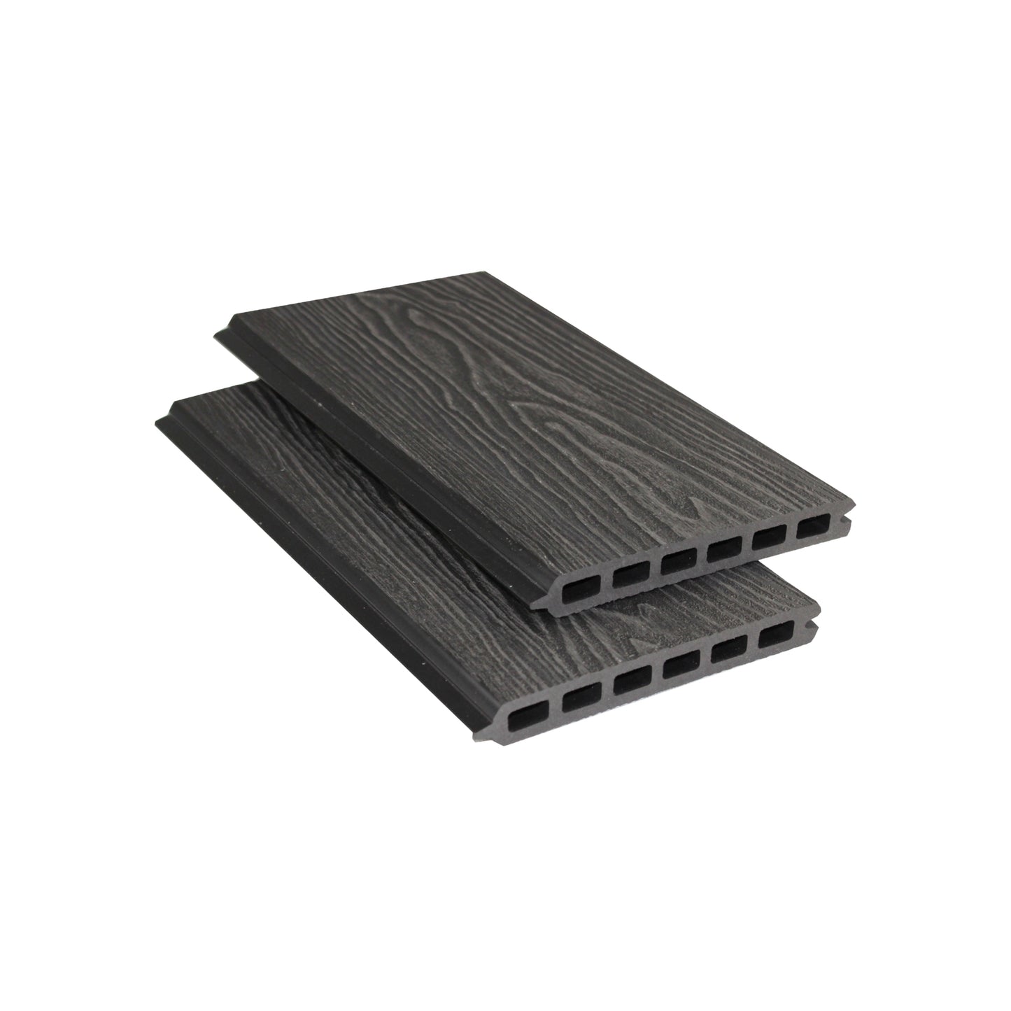 Composite Woodgrain Fencing Slat - Black - 2.2m