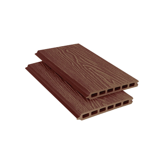 Composite Woodgrain Fencing Slat - Red Brown - 1.8m