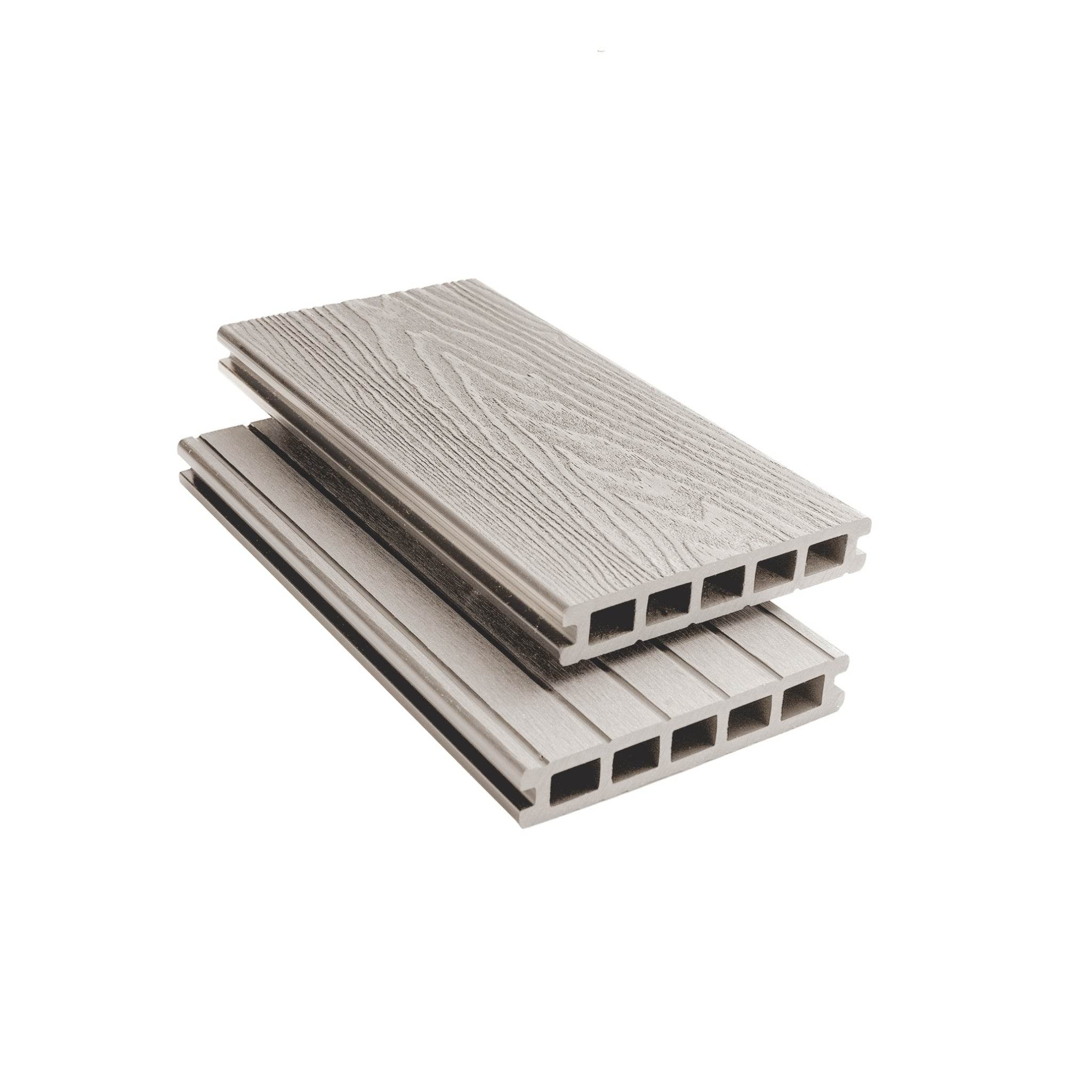 Ash Composite Woodgrain Decking Board 3.6m – Tuda Grass