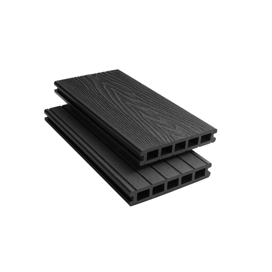Black Composite Woodgrain Decking Board 3.6m - Tuda Grass