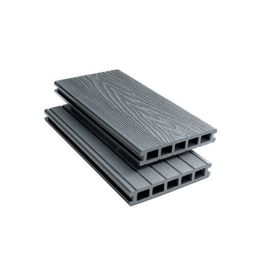 Silver Composite Woodgrain Decking Board 3.6m - Tuda Grass