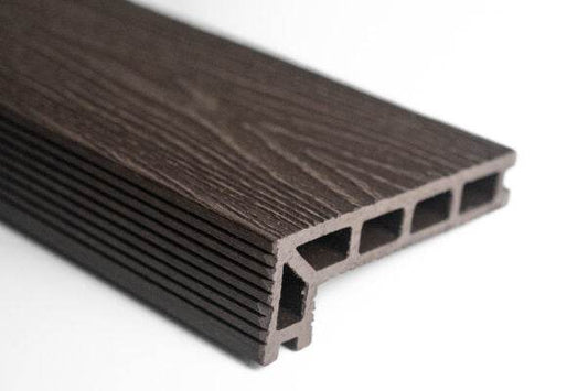 Chocolate Woodgrain Step Edge - Tuda Grass