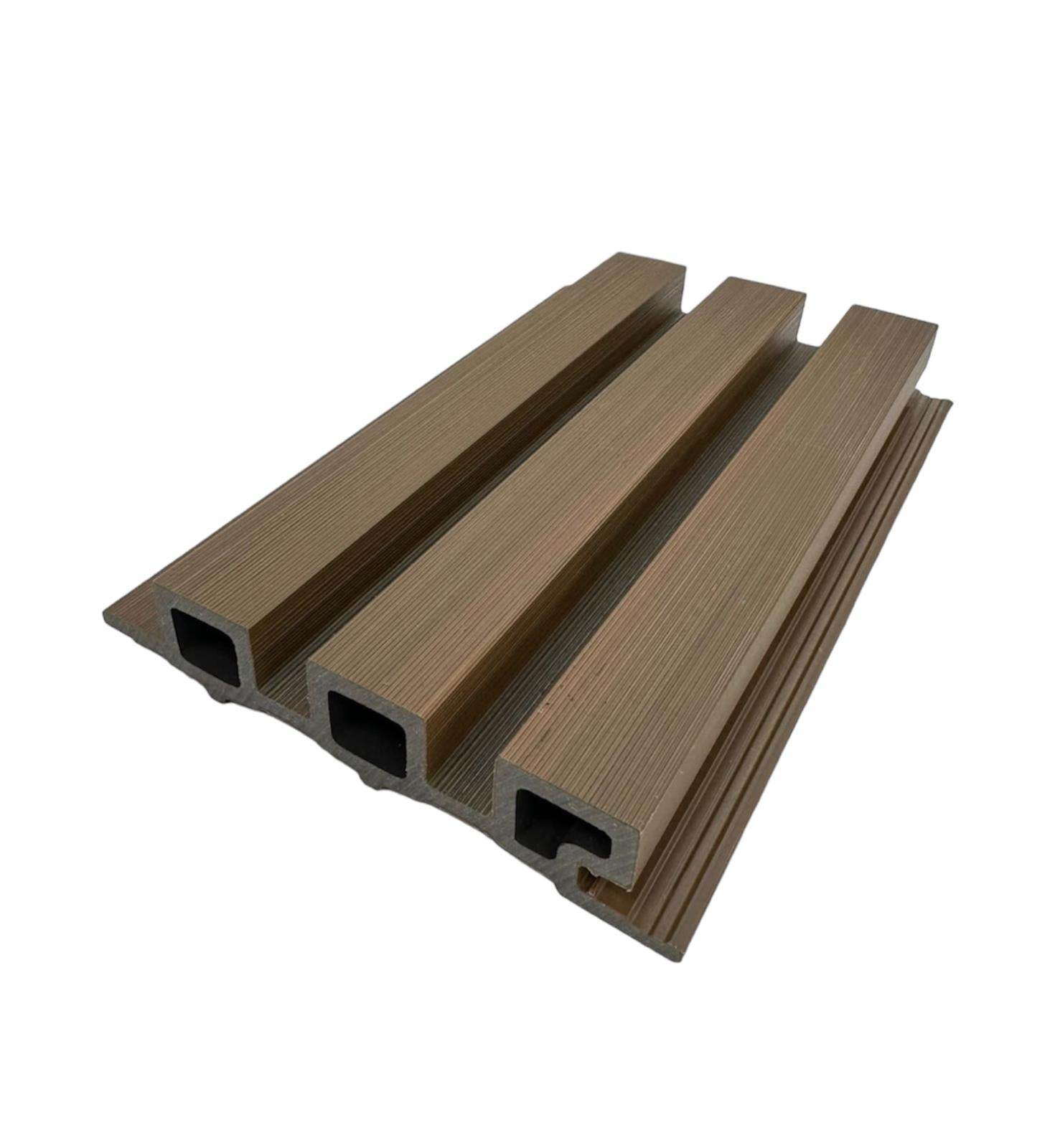 Composite Slatted Cladding Golden Oak - Series 2 - Tuda Grass