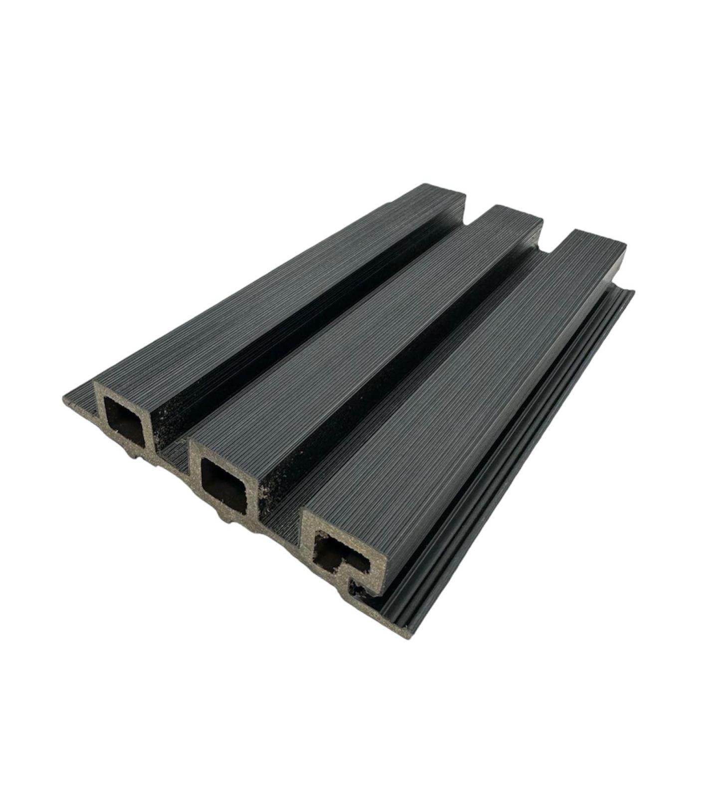 Composite Slatted Cladding Black - Series 2 - Tuda Grass