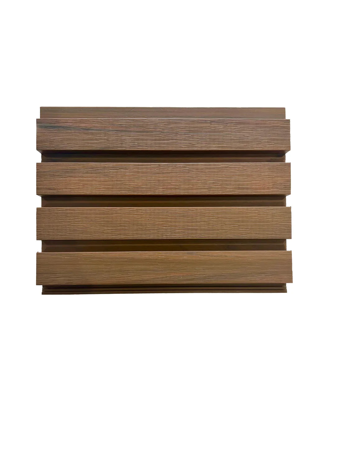 Composite Slatted Cladding Golden Oak Sample - Series 1 – Tuda Grass