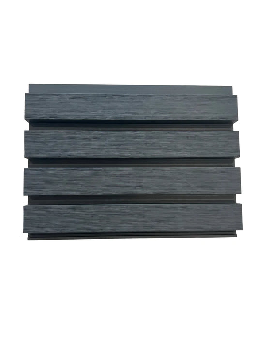 Composite Slatted Cladding Grey Sample - Series 1