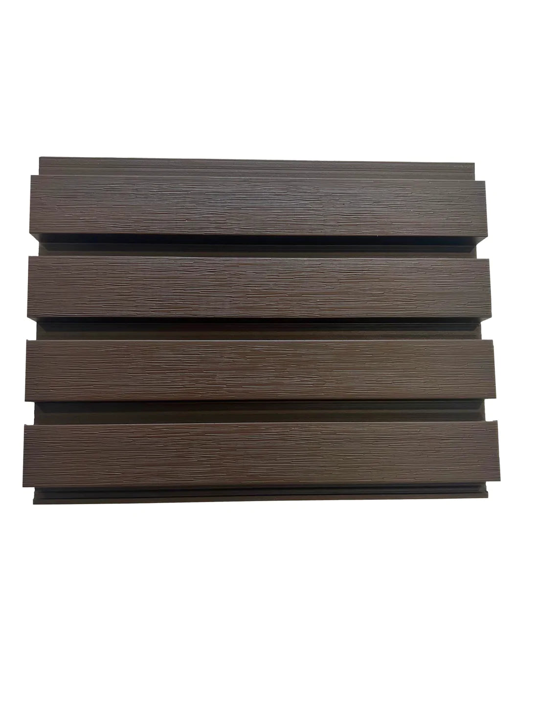 Composite Slatted Cladding Red Brown Sample - Series 1